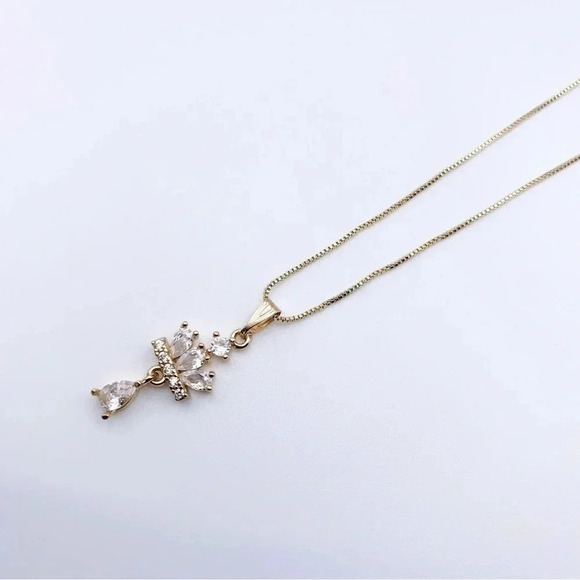 DAINTY Crown Necklace |Statement Necklace| Gold Plated, Layering Necklace - Picture 1 of 7